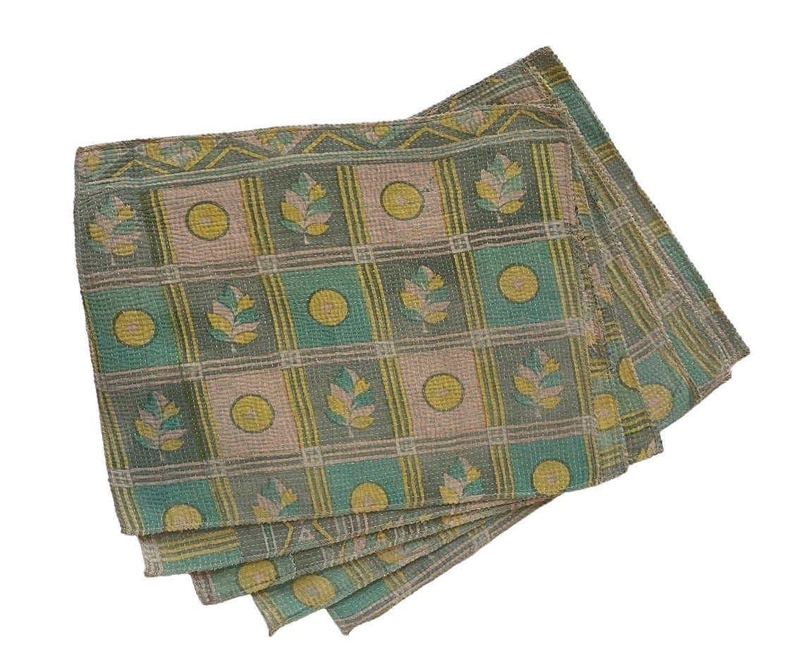 Aqua Vintage Kantha Placemats