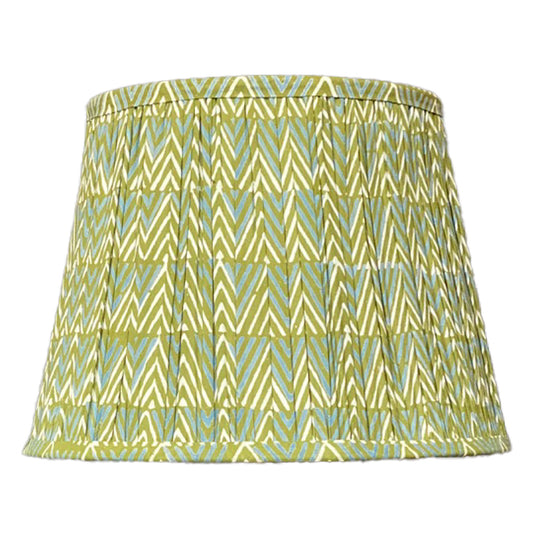 Green Chevron Cotton Lampshade