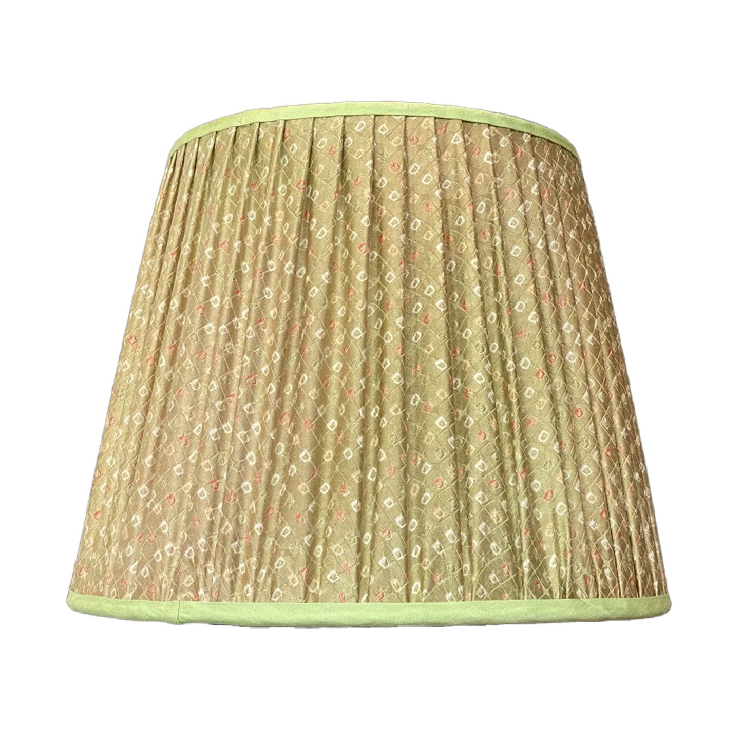 Green Shibori Kimono Drum Lampshade