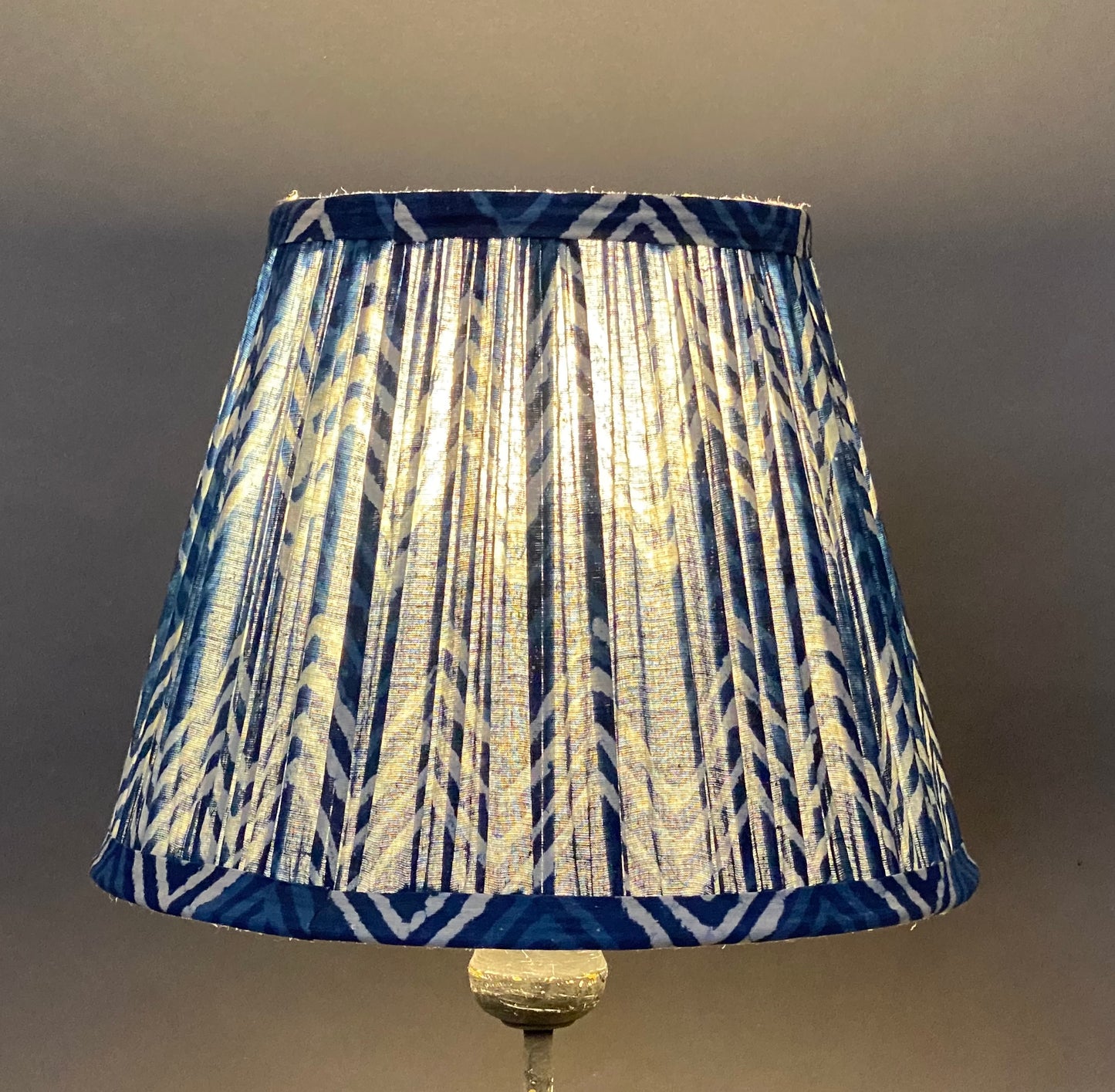 Indigo Chevron Cotton Lampshade