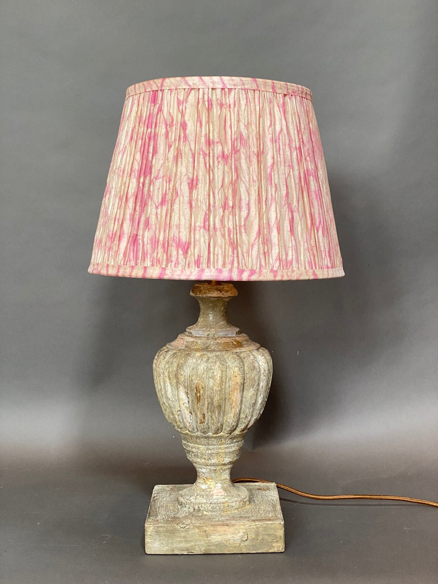 Shibori silk lampshade