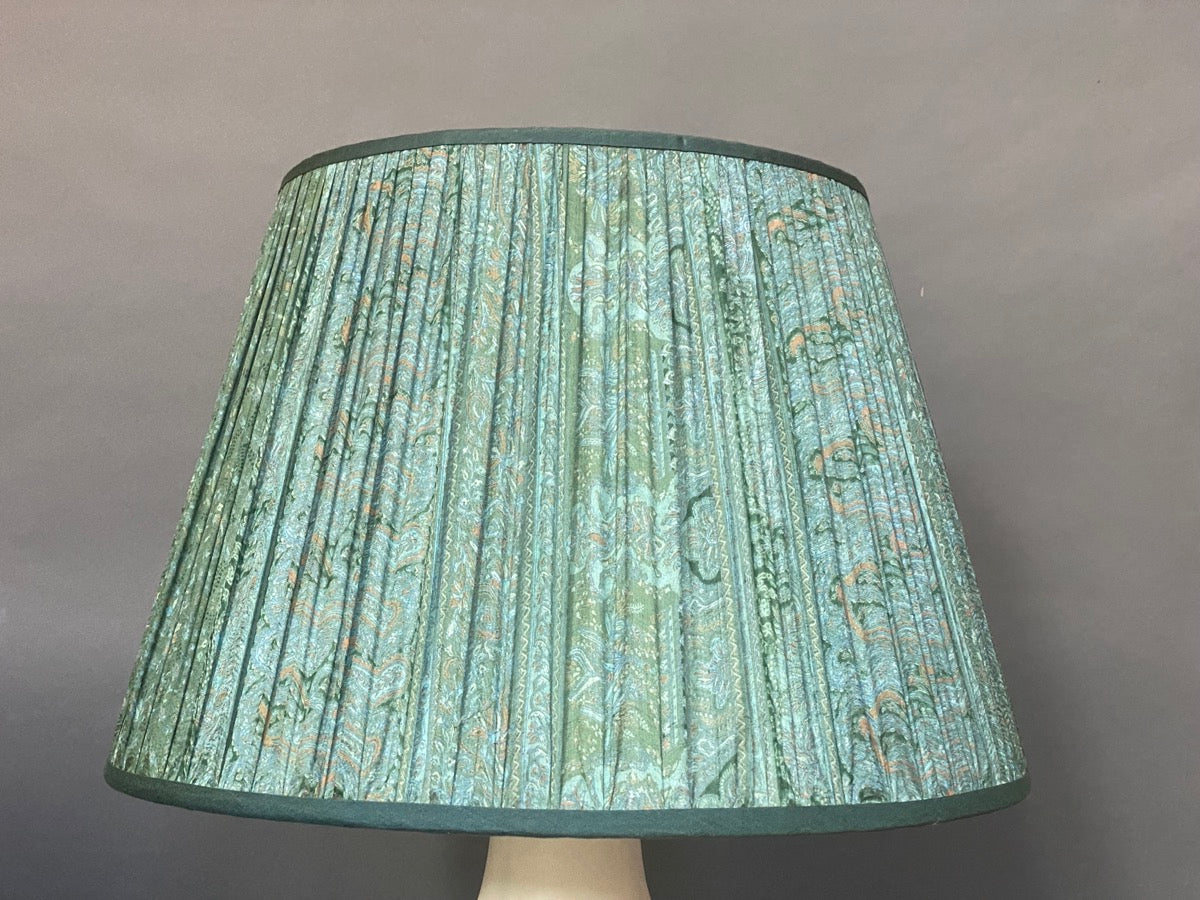 Sea green floral lampshade