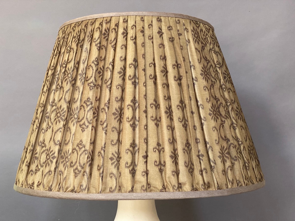 olive and black lampshade silk sari