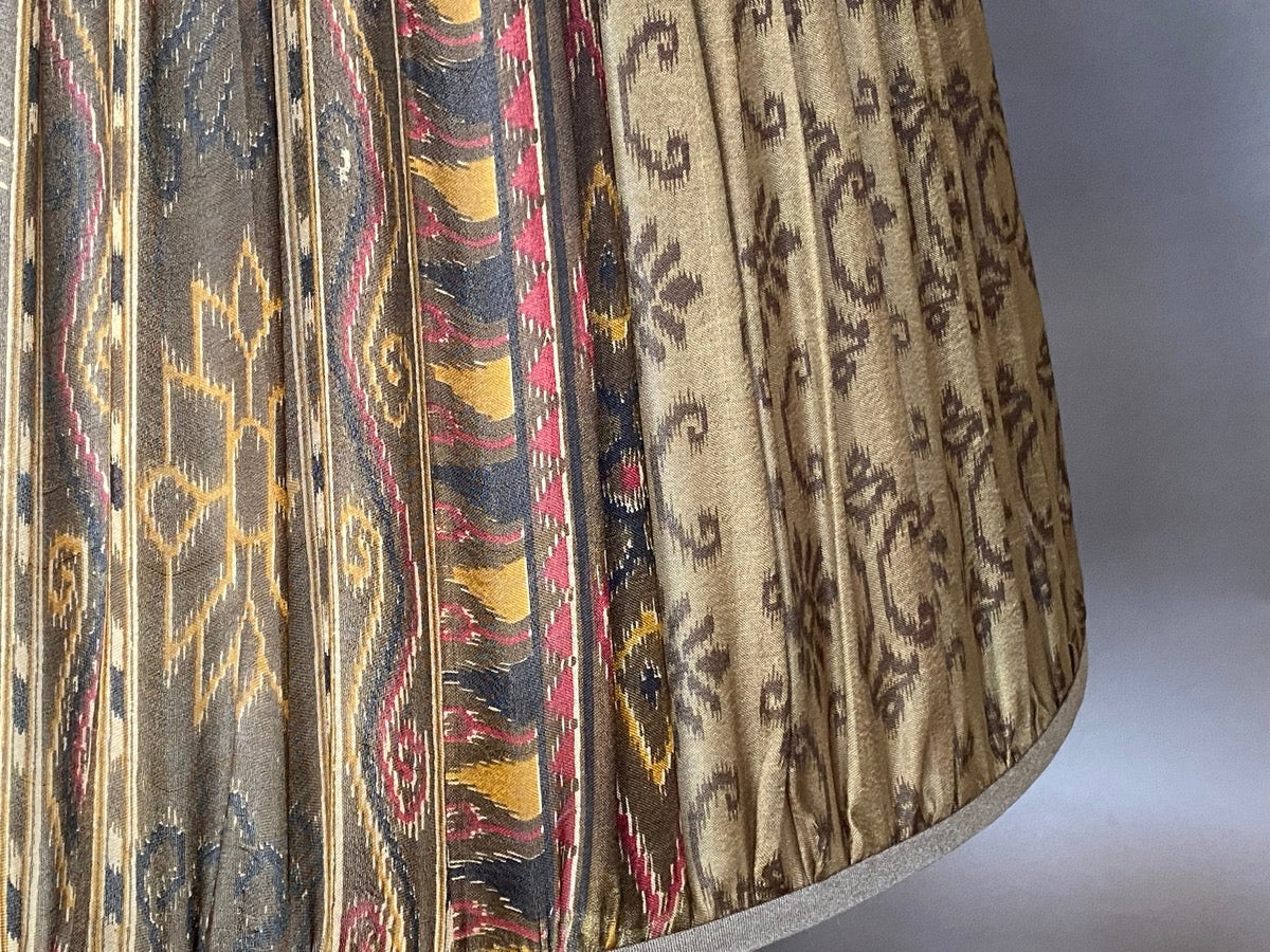 close up silk sari lampshade