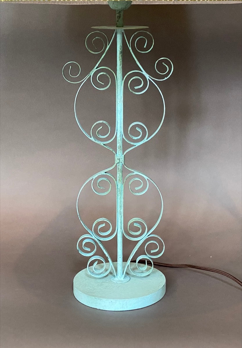 Manali Curly Table Lamp aqua close up