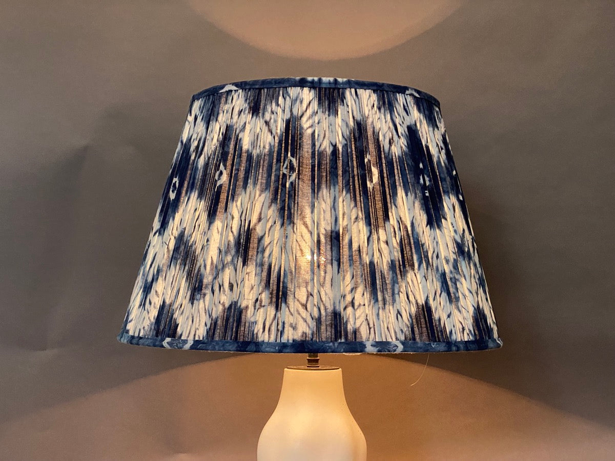 Indigo cotton lampshade