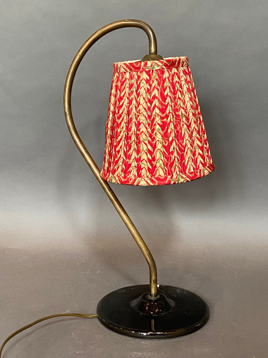 Red chevron silk pendant lampshade