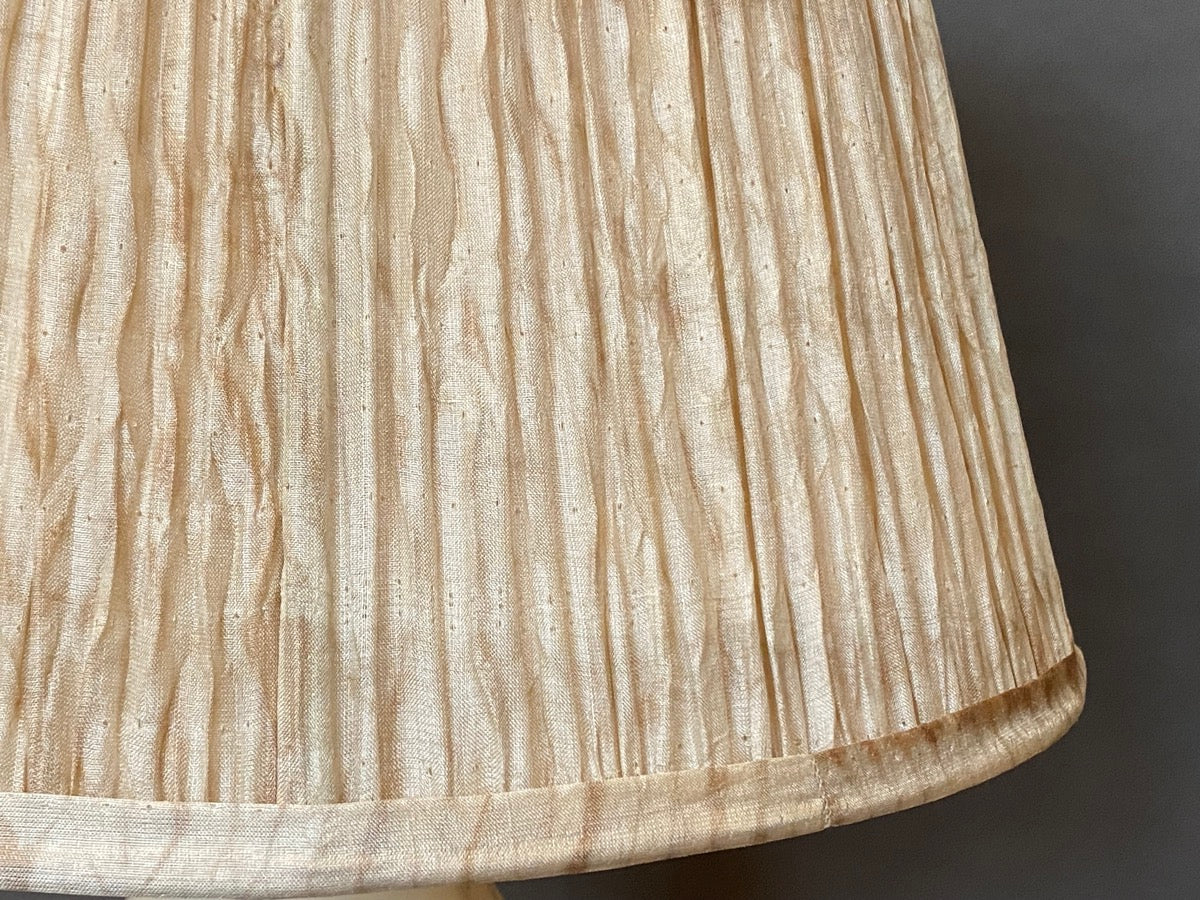 Shibori alleppey silk lampshade close up