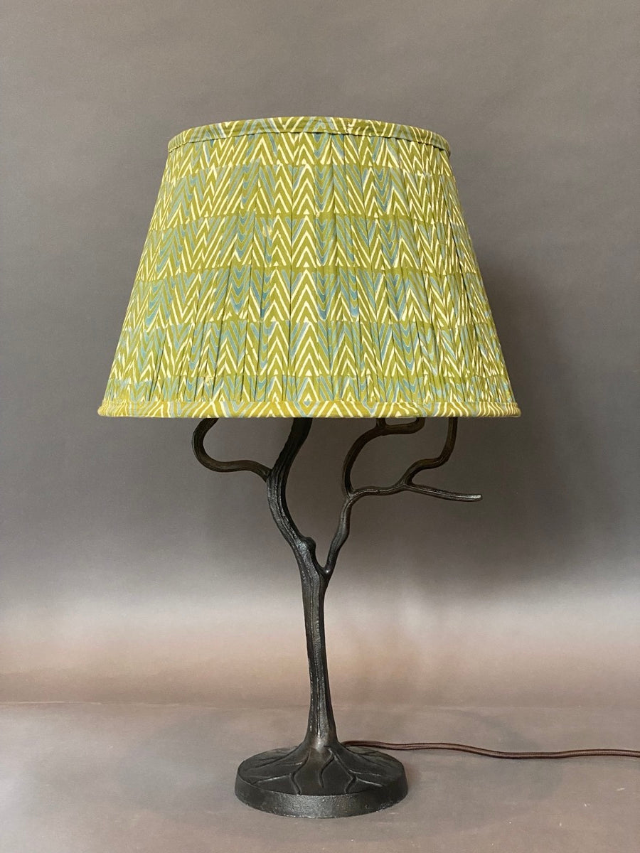 Green Chevron Cotton Lampshade