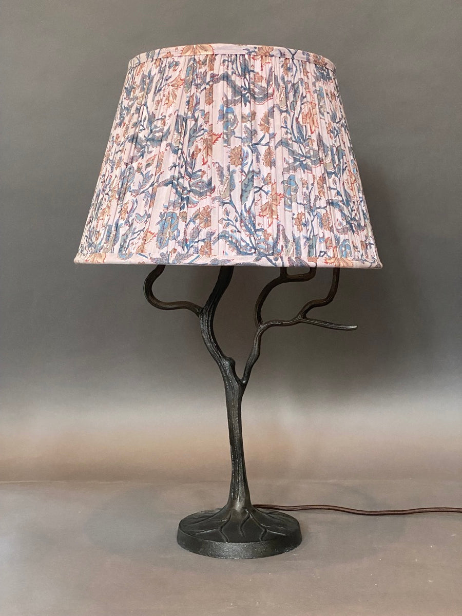 Teal Floral Cotton Lampshade