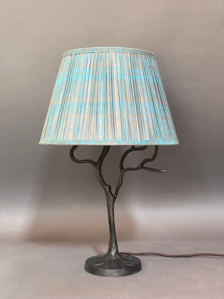 Teal Splatter Cotton Lampshade