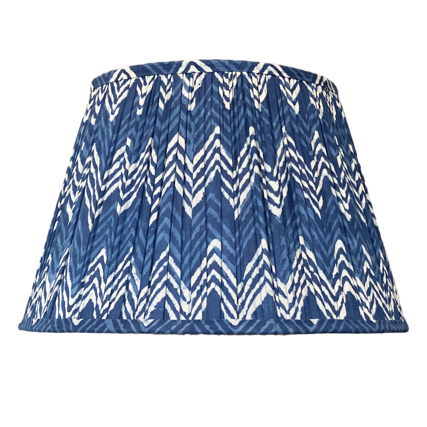 Indigo Chevron Cotton Lampshade