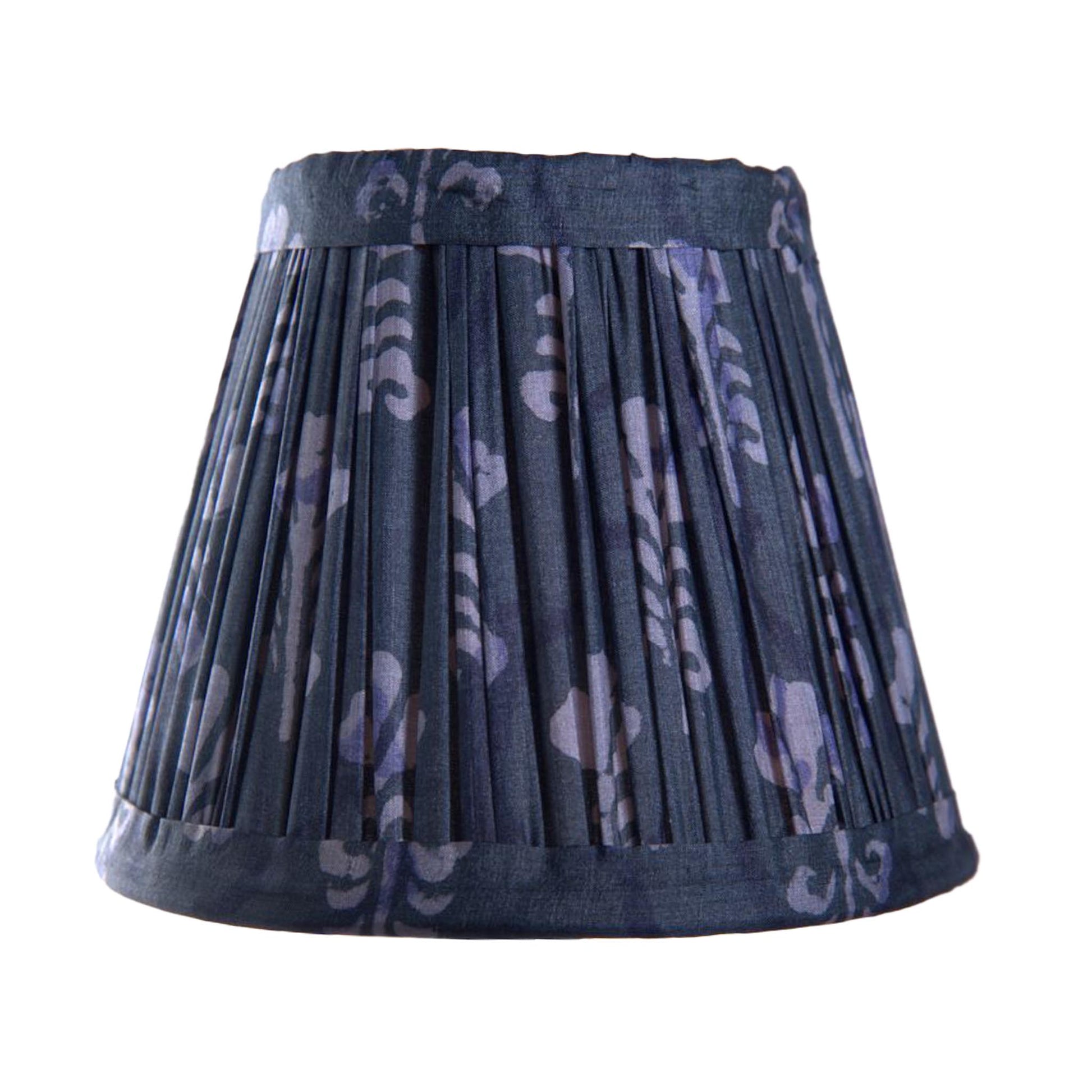 Indigo tussar silk lampshade