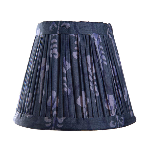 Indigo tussar silk lampshade