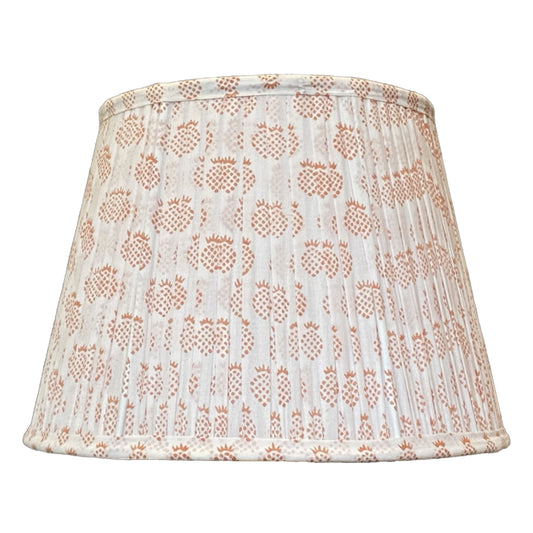 Orange & White Pineapple Cotton Lampshade