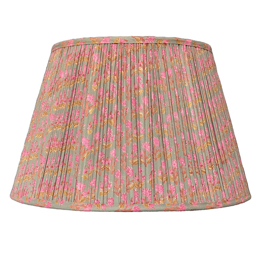Pink & Ochre Cotton Lampshade