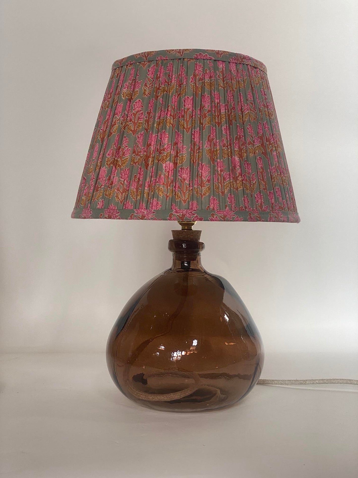 Recycled Glass Bubble Lamp base smoke
