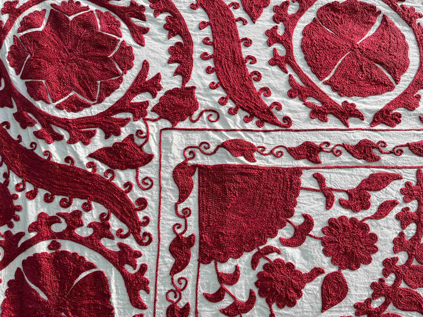 Red star Suzani close up