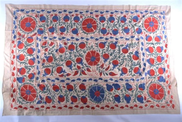 Red, blue and green suzani