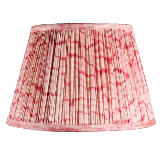 Shibori Pink Marari Silk Lampshade