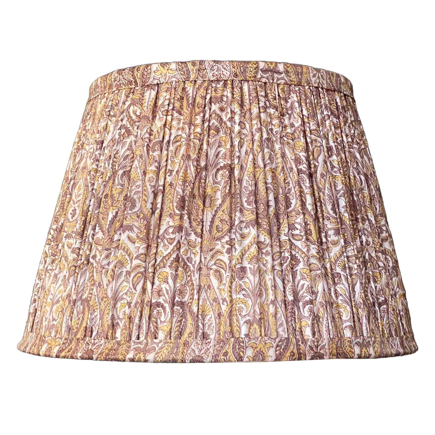 Yellow and grey paisley silk Lampshade cutout