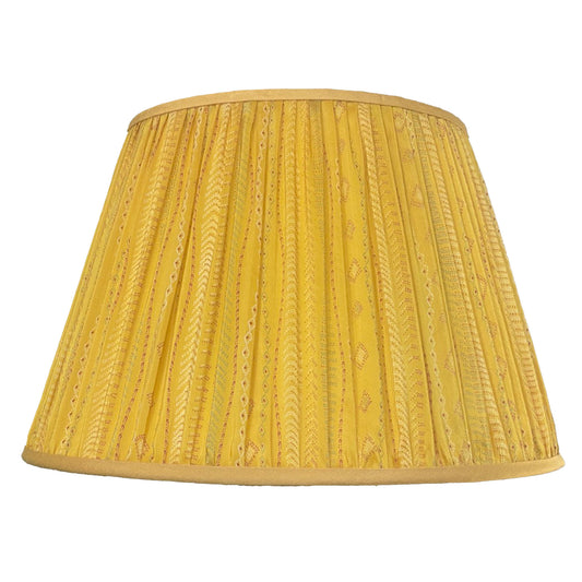 Yellow wave silk lampshade