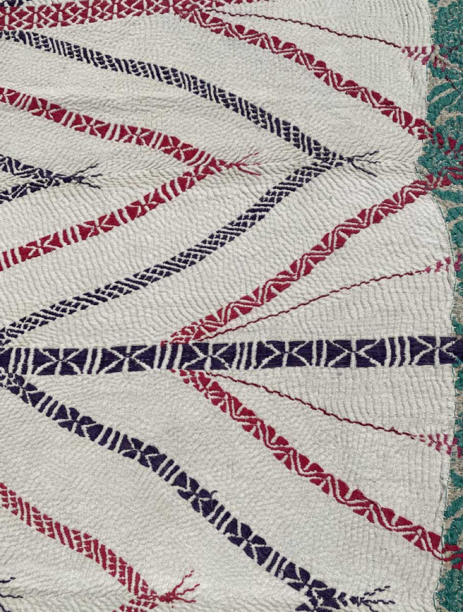Nakshi Kantha Chevrons closeup