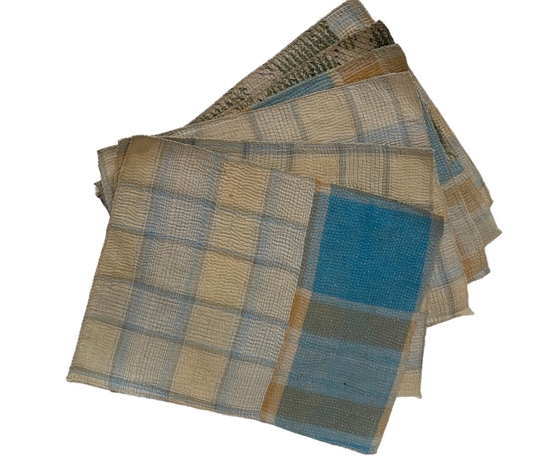 Aqua Vintage Kantha Placemats