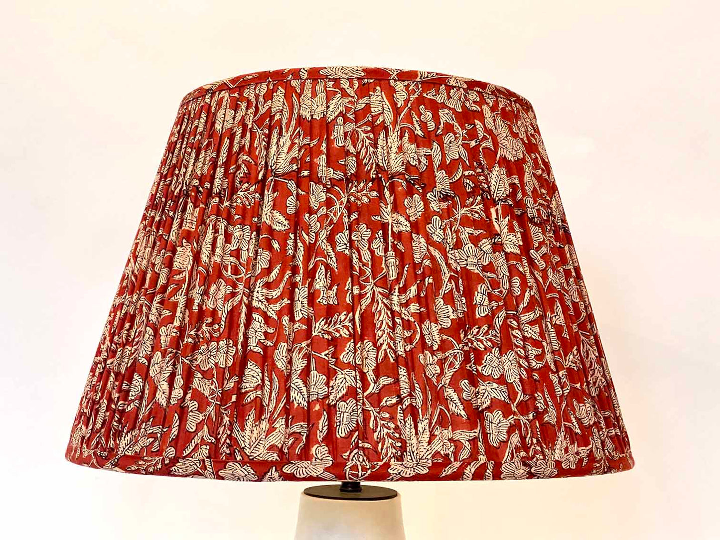 Red Kalamkari Cotton Lampshade