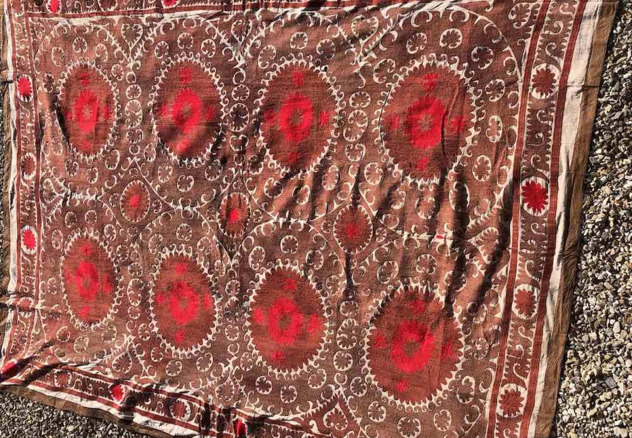 Red and Brown Suzani