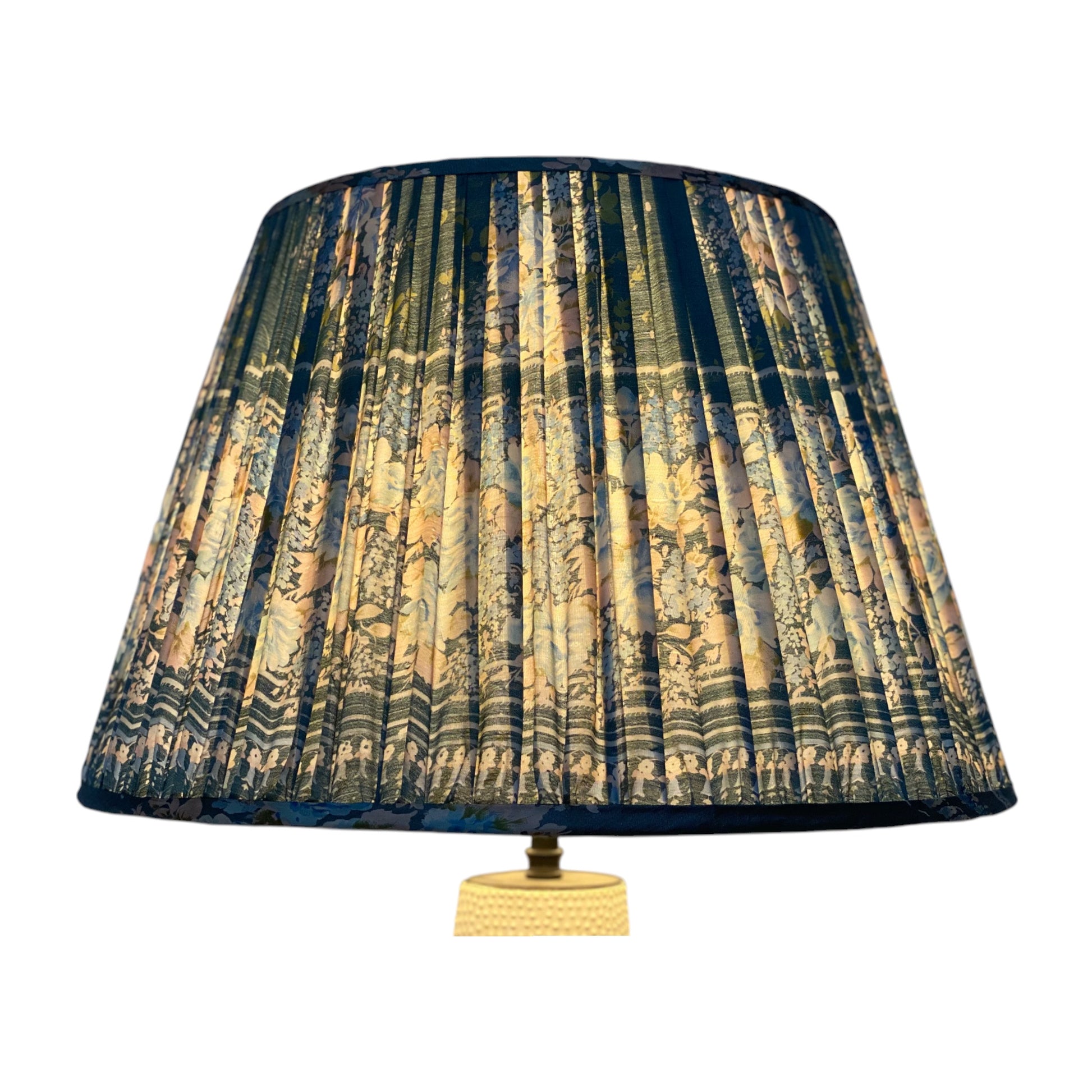 Air force blue lampshade lit