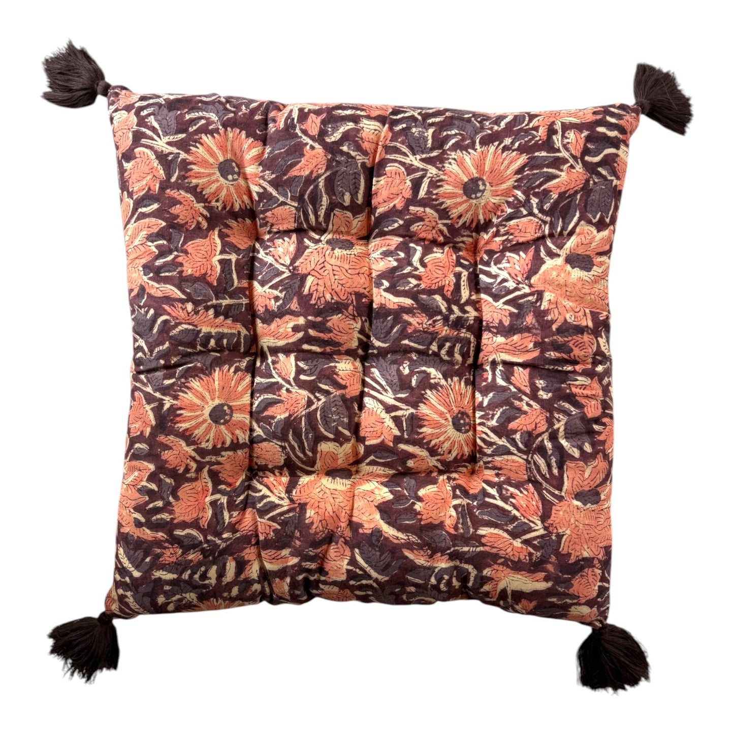 Aubergine and pink seat pad