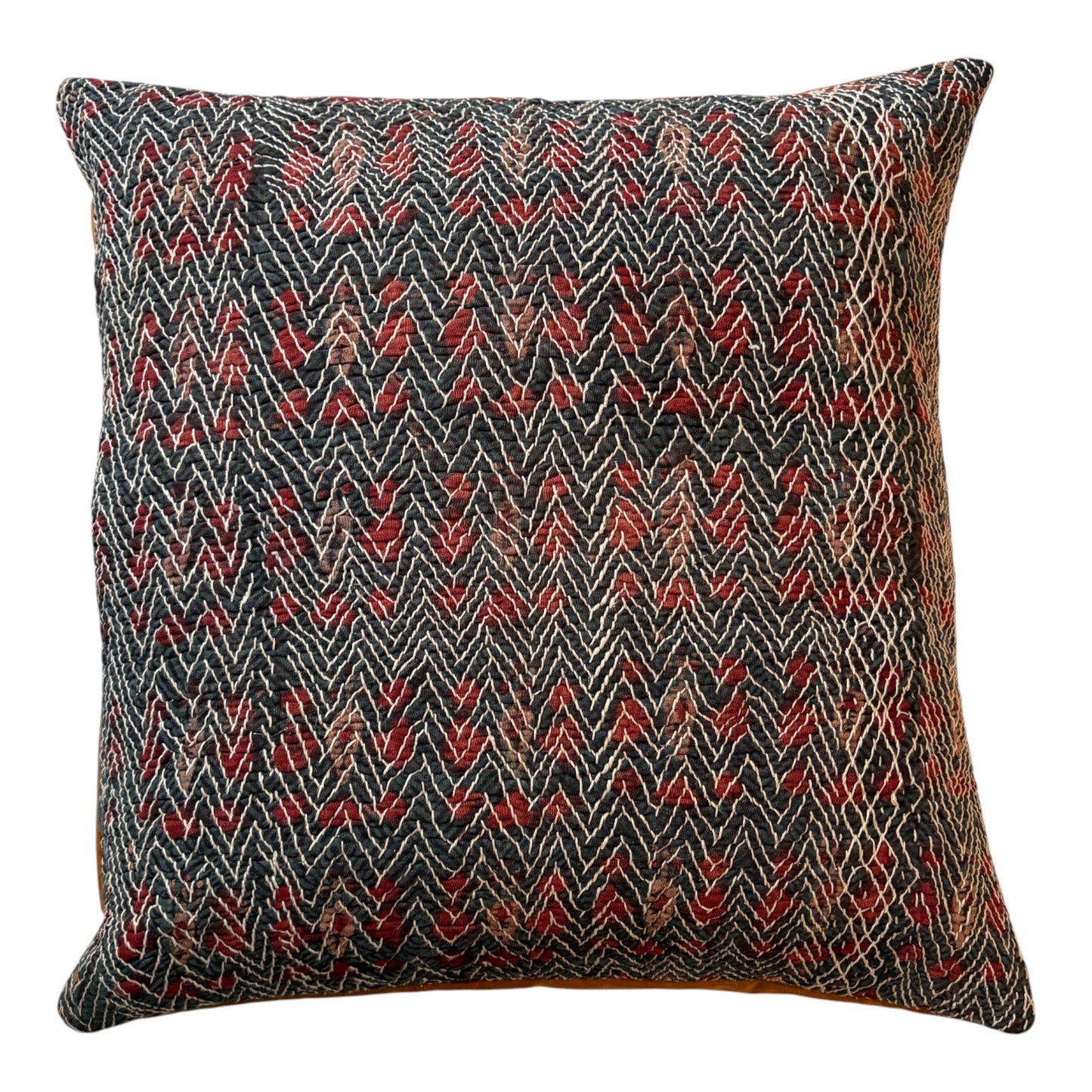 Blue and red banjara cushion 2