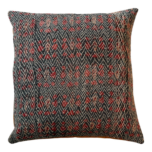Blue and red banjara cushion 2