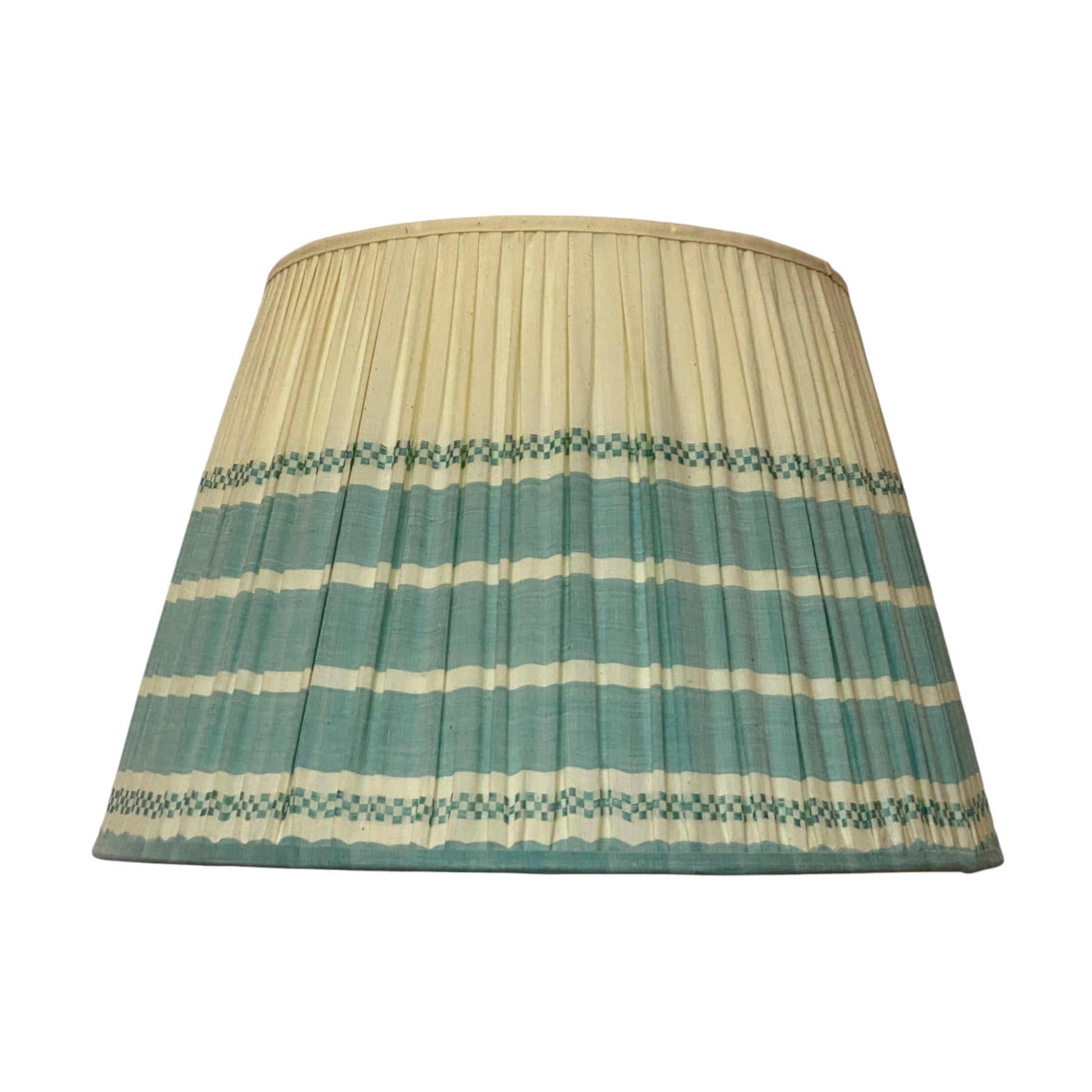 Blue Assam cotton lampshade