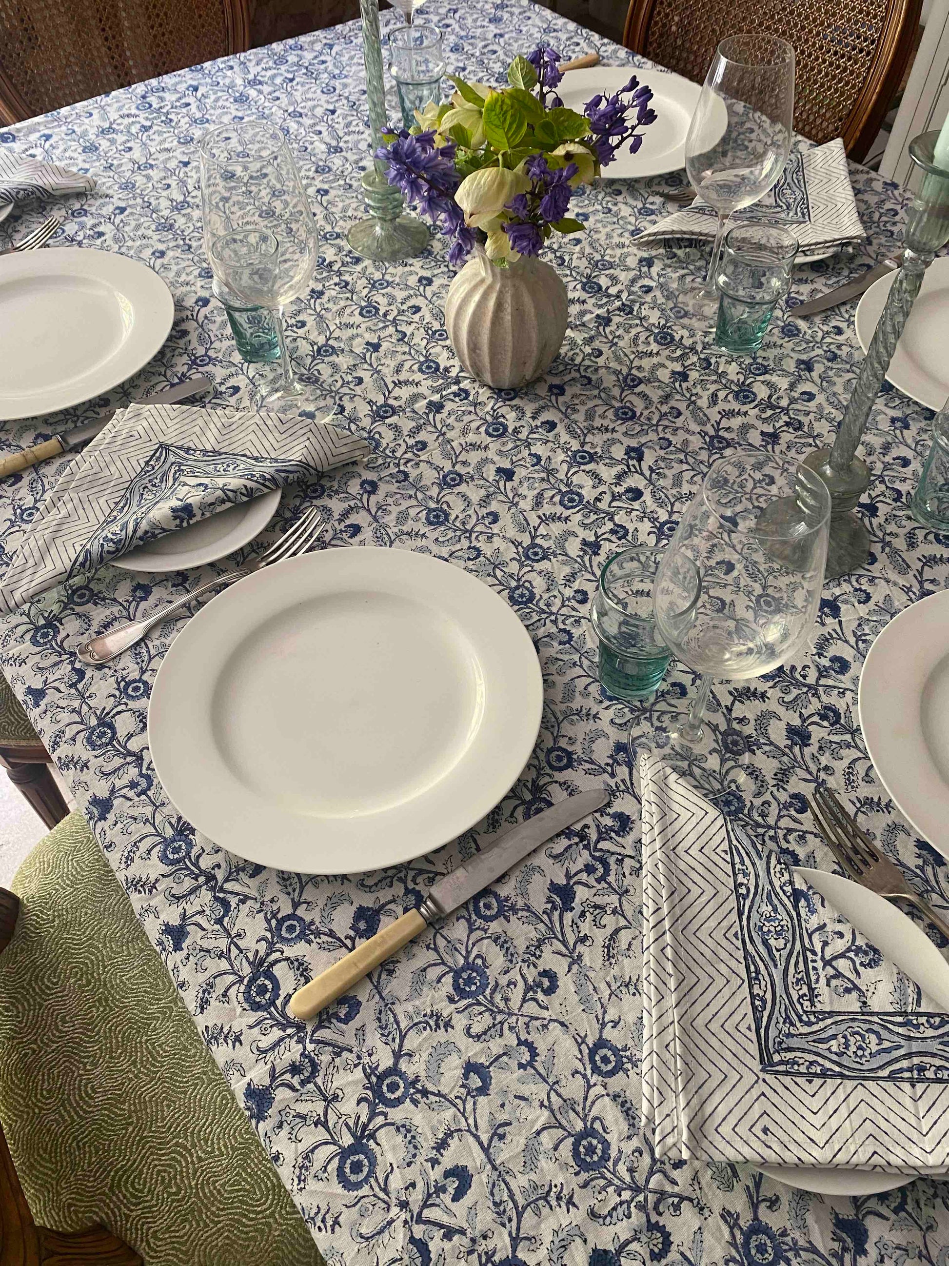 Blues tablecloth