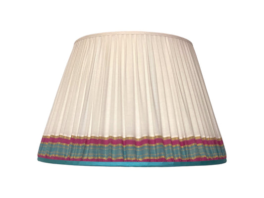Keralan sari blue and pink lampshade