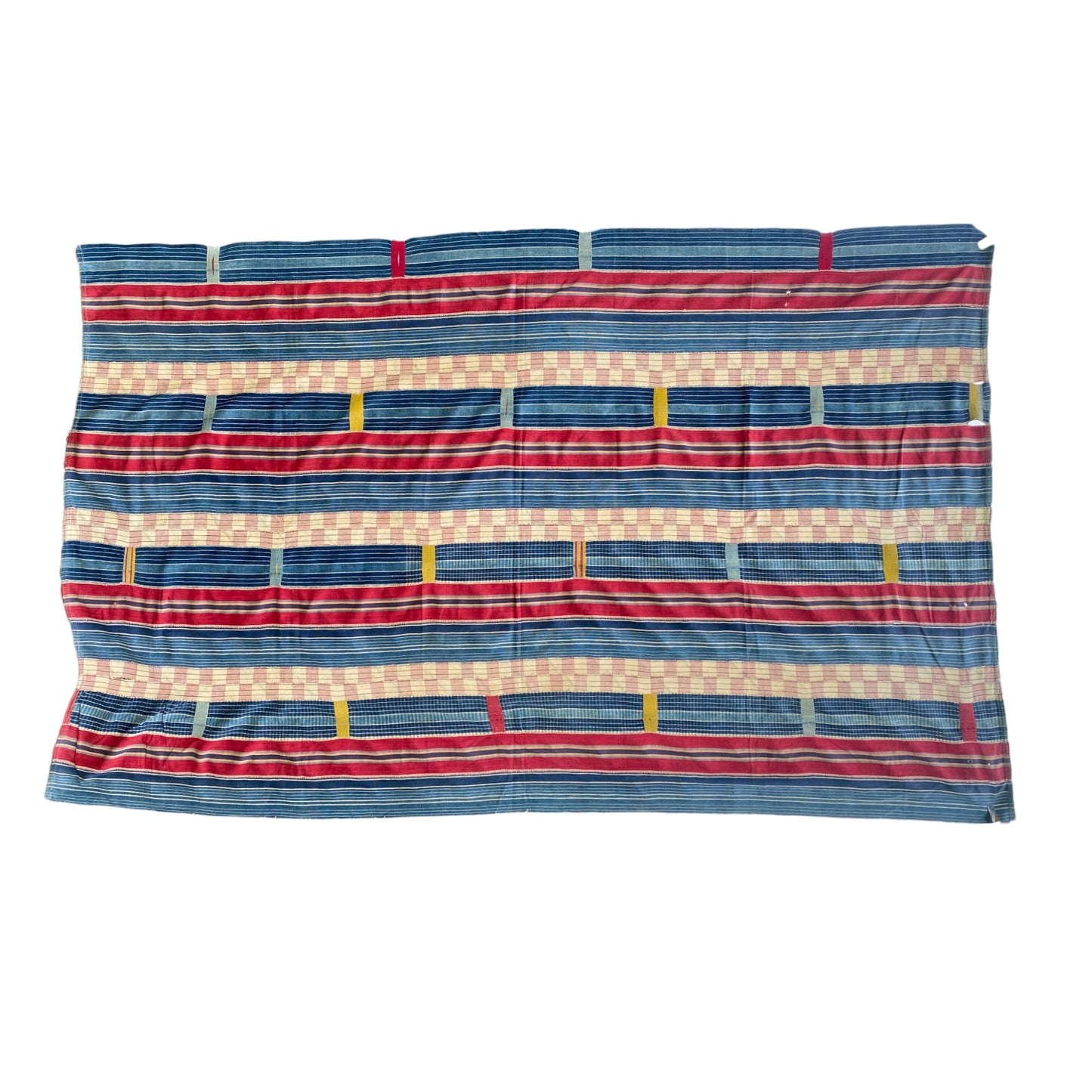 Blue and red kente cloth