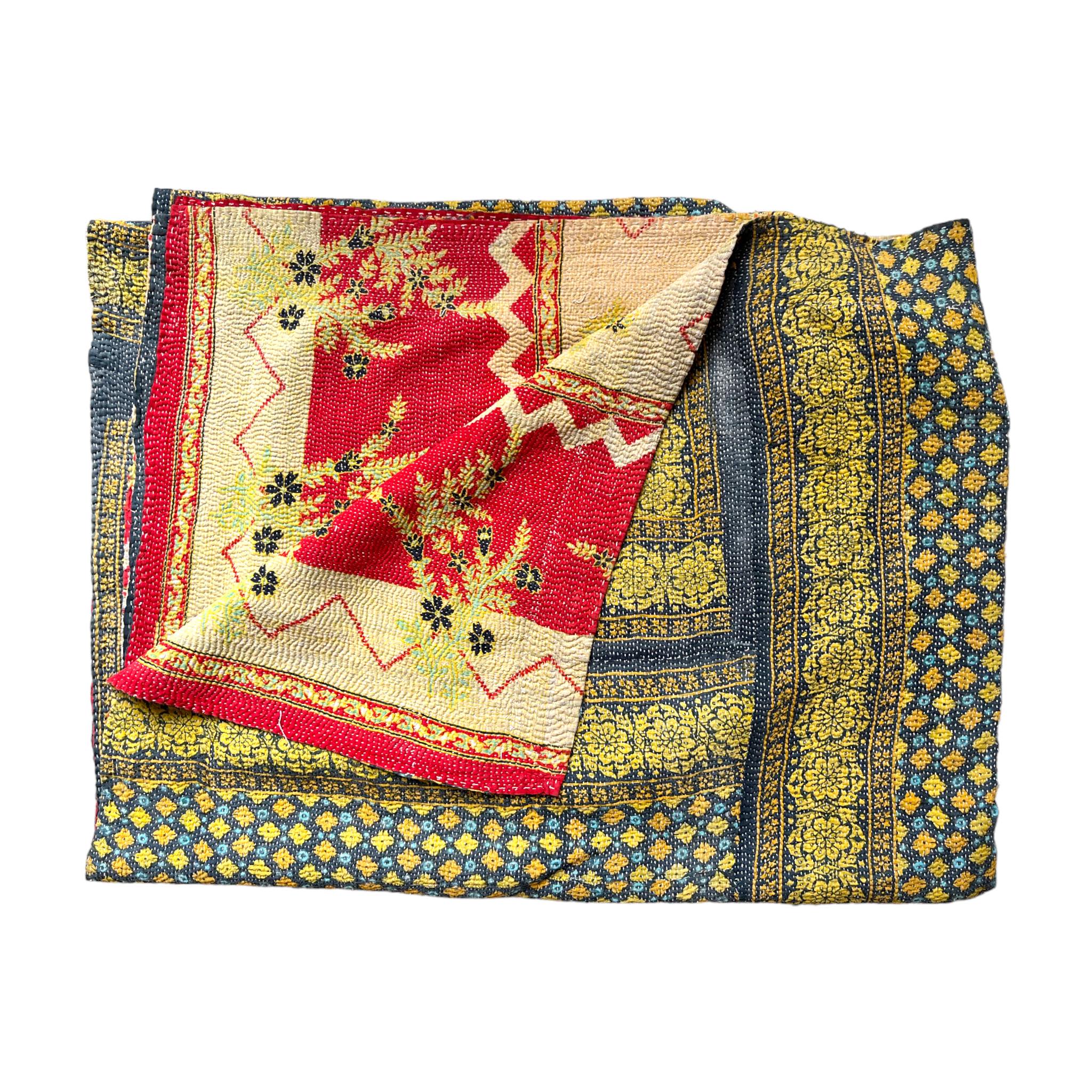 Beautiful deals Vintage Kantha Quilt