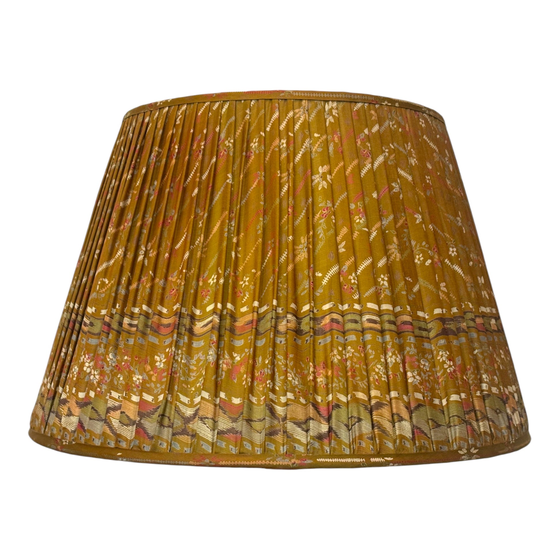 Bronze vintage silk sari lampshade