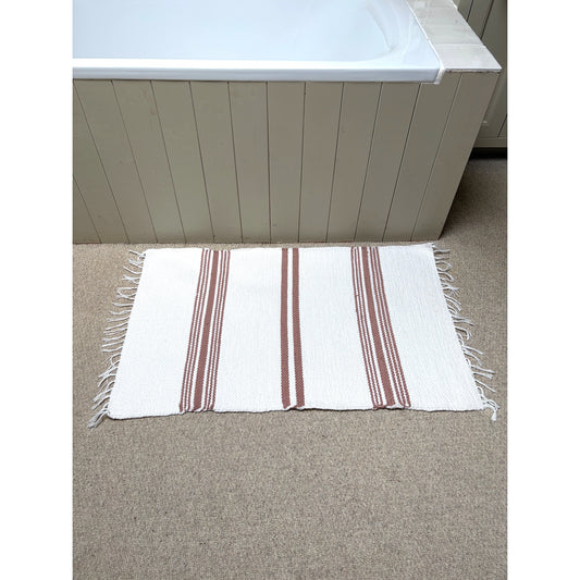 Brown Stitch Bath Mat