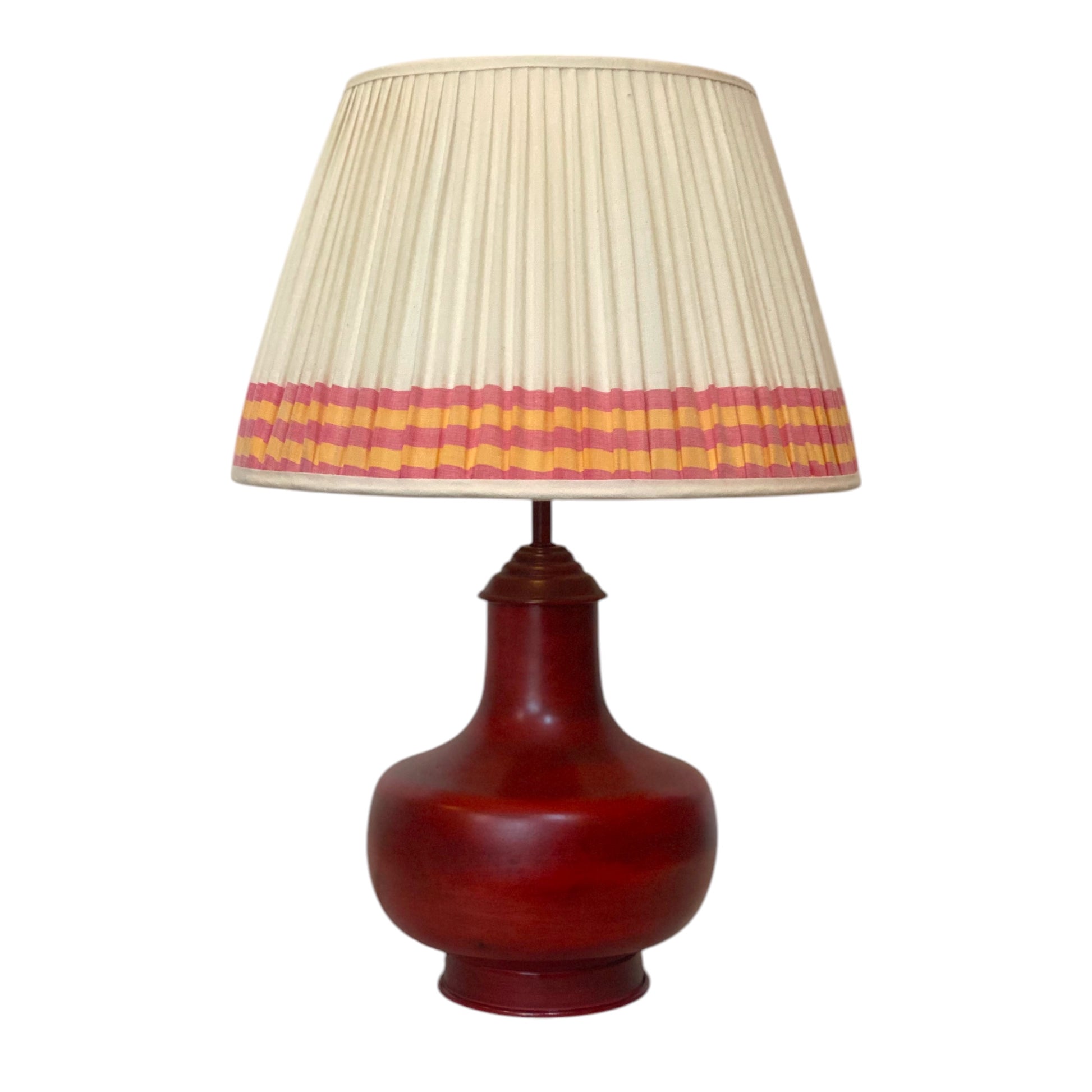 Candy stripe cotton lampshade