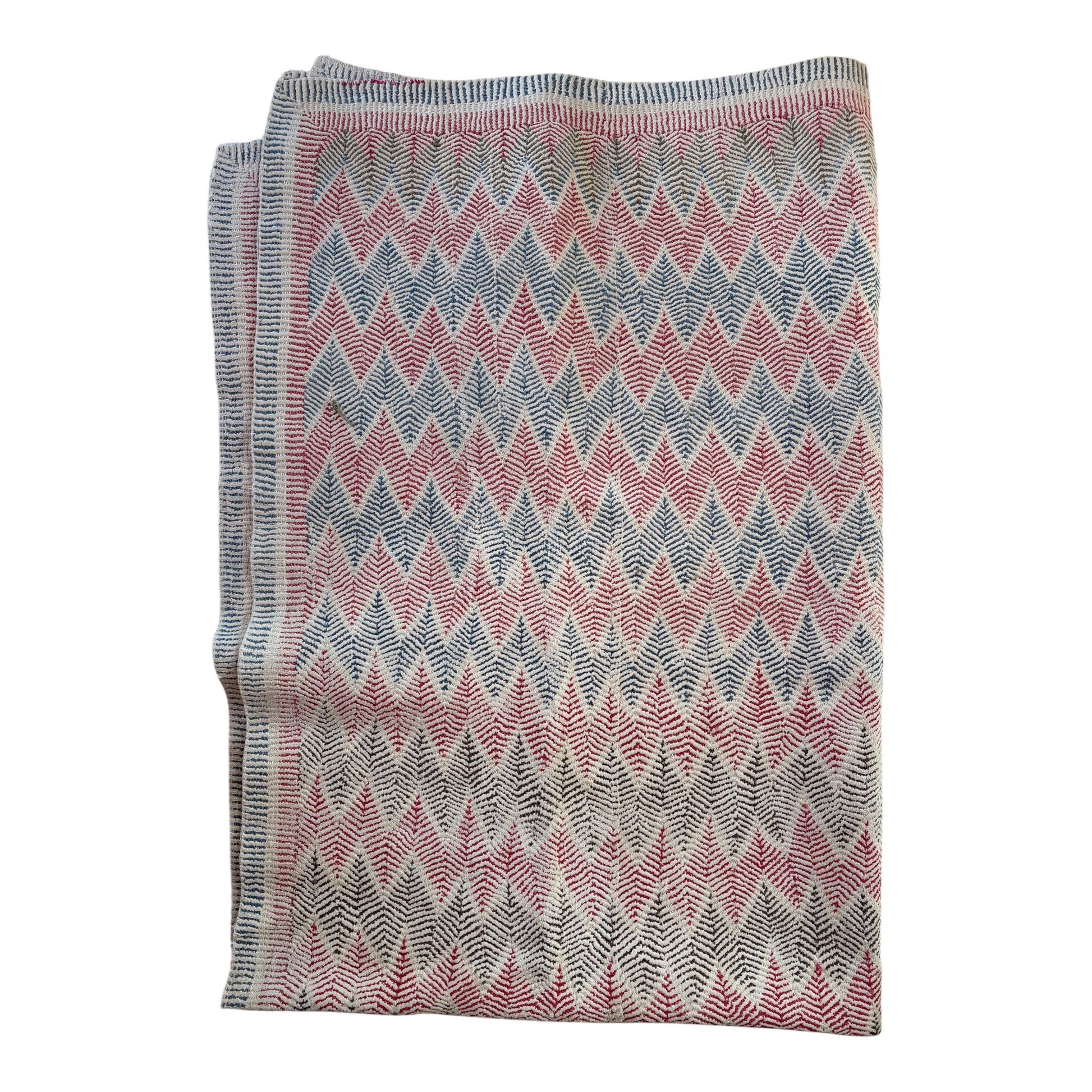 Chevron vintage nakshi kantha quilt