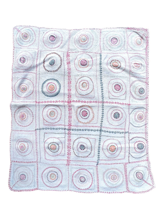 Circles Nakshi Baby kantha quilt