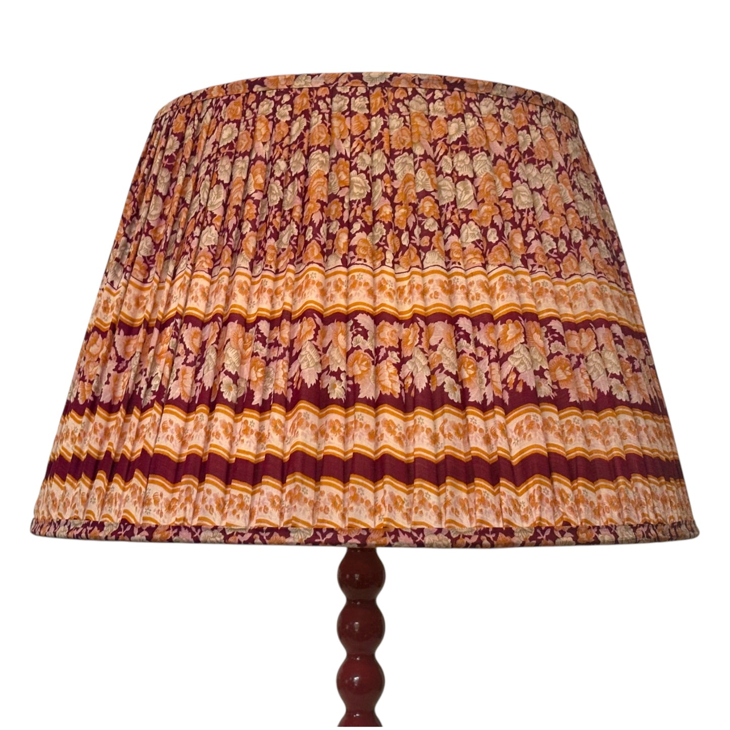 claret and terracotta vintage silk sari lampshade