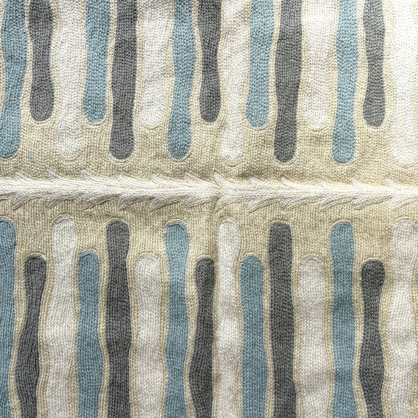 close up crewel stitch rug