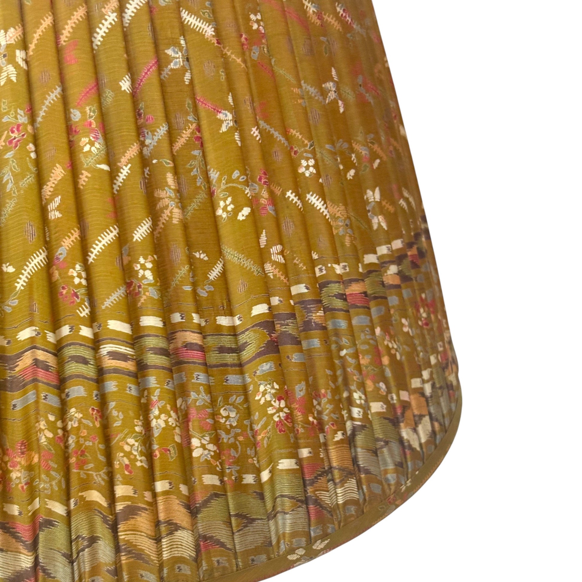Vintage silk sari lampshade in bronze