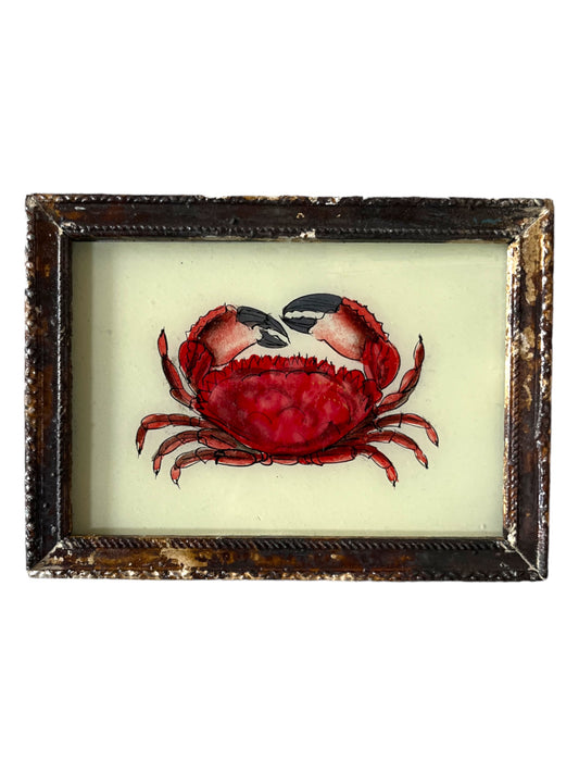 Crab Indian Glass painting 