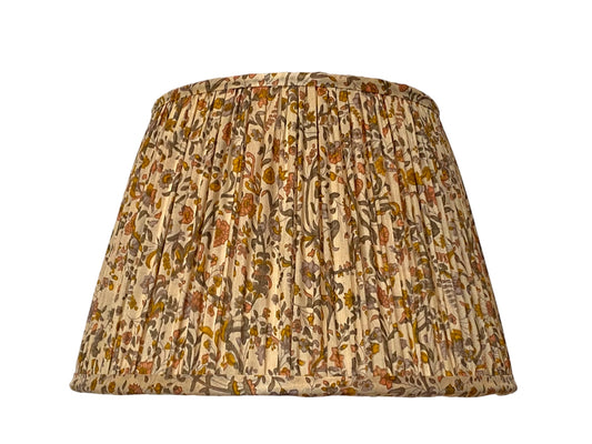 Cream and yellow paisley silk lampshade 30cm