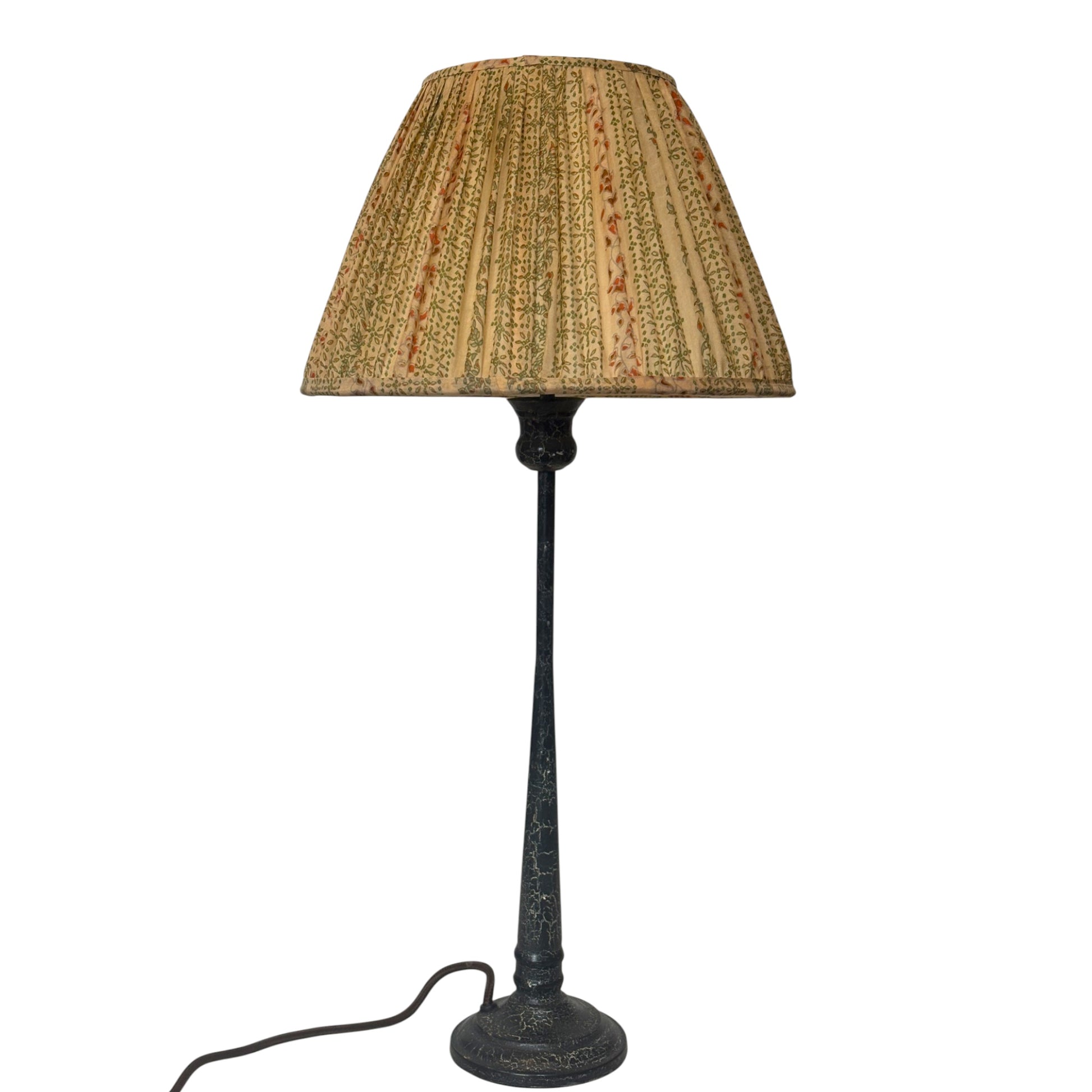 Cream vintage sari lampshade